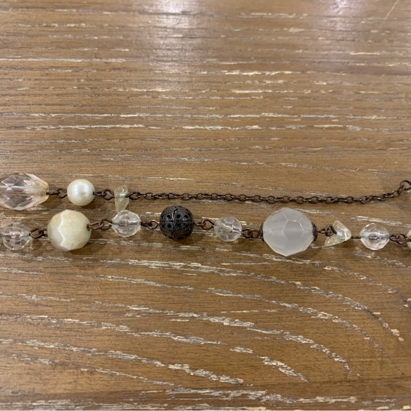 Art nouveau roaring 20s long mix bead necklace - Picture 8 of 11